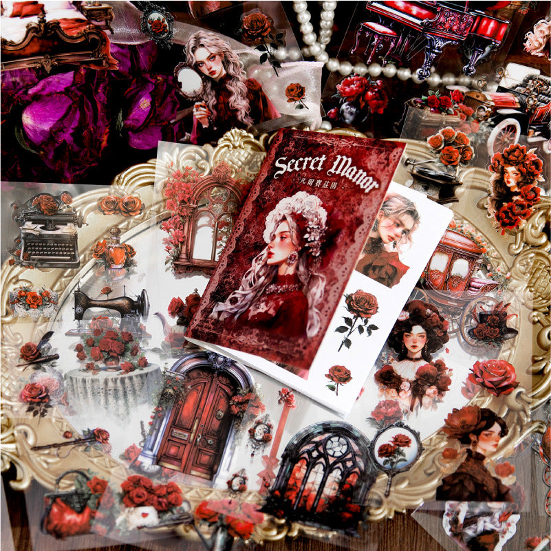0629 Secret Manor PET & Paper sticker Book -54Pcs each pack
