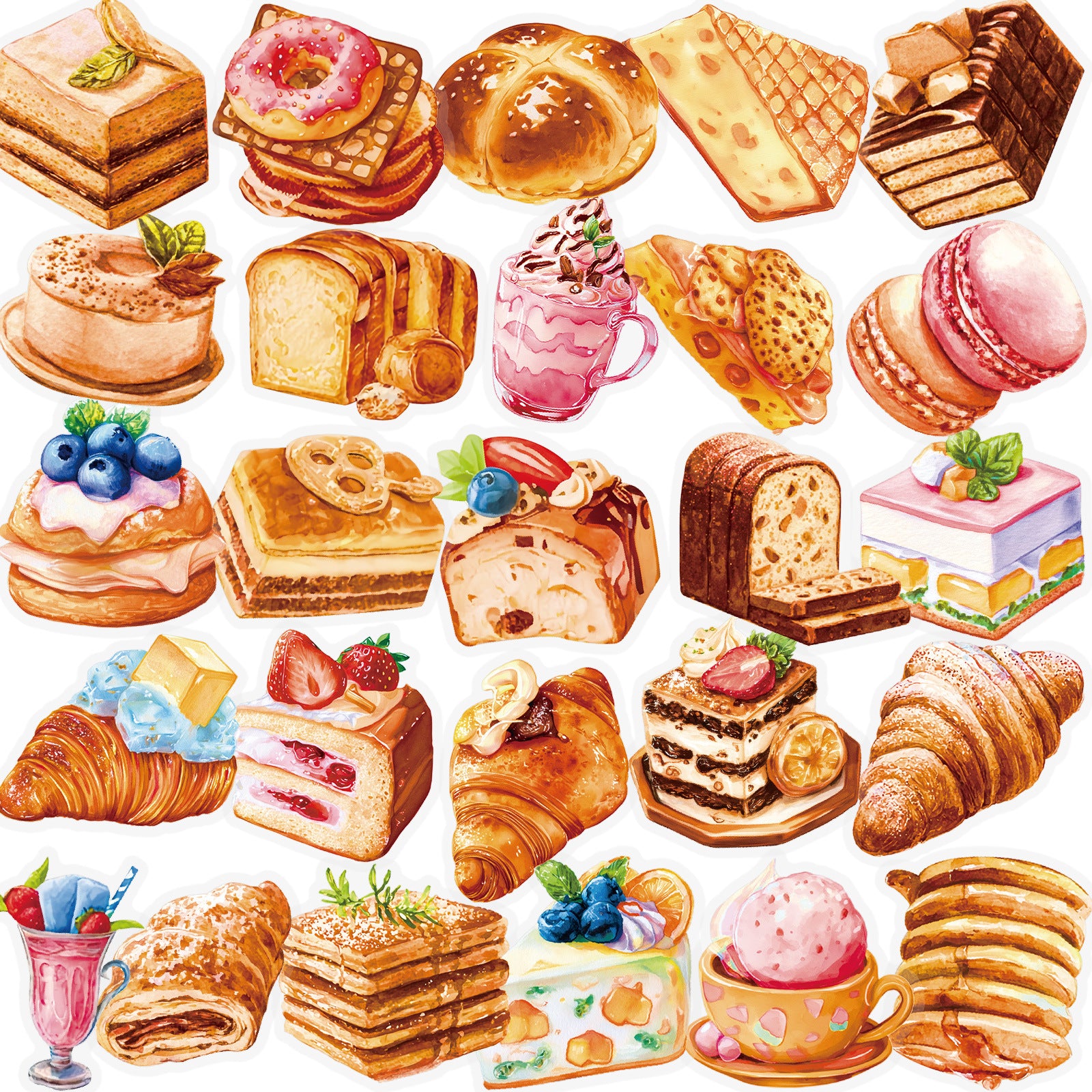 0915 56 Cake desserts PET sticker