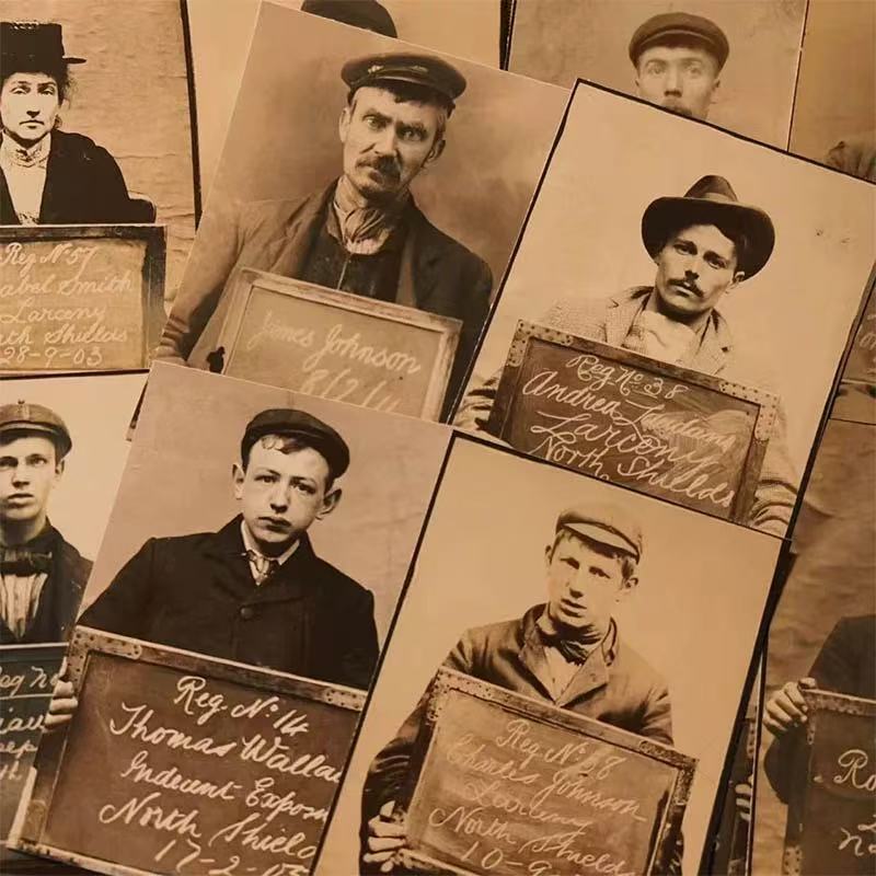 0729 A4 size Vintage Prison photo Style Paper 3 pcs