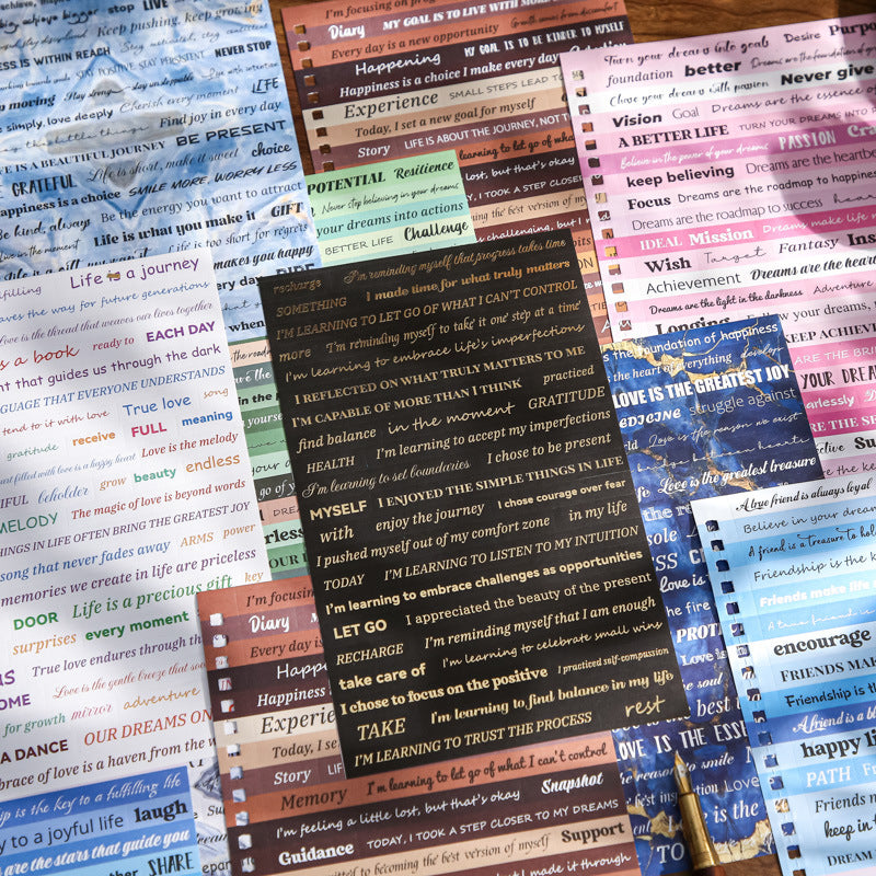 0505 Text art Series writing paper Sticker book -40Pcs each pack