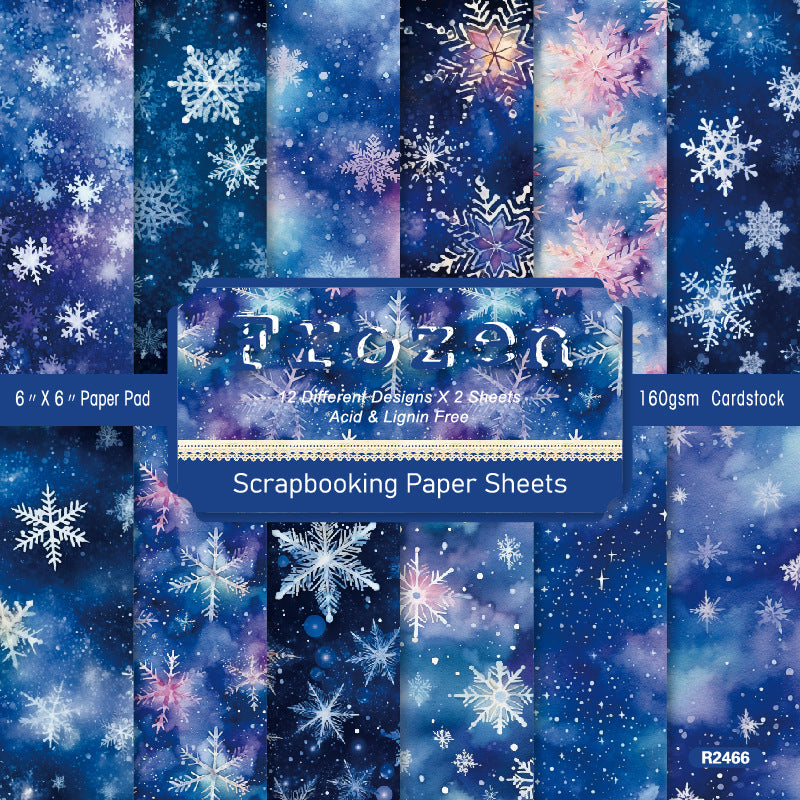 0915 Frozen background paper R2466 -24Pcs each pack
