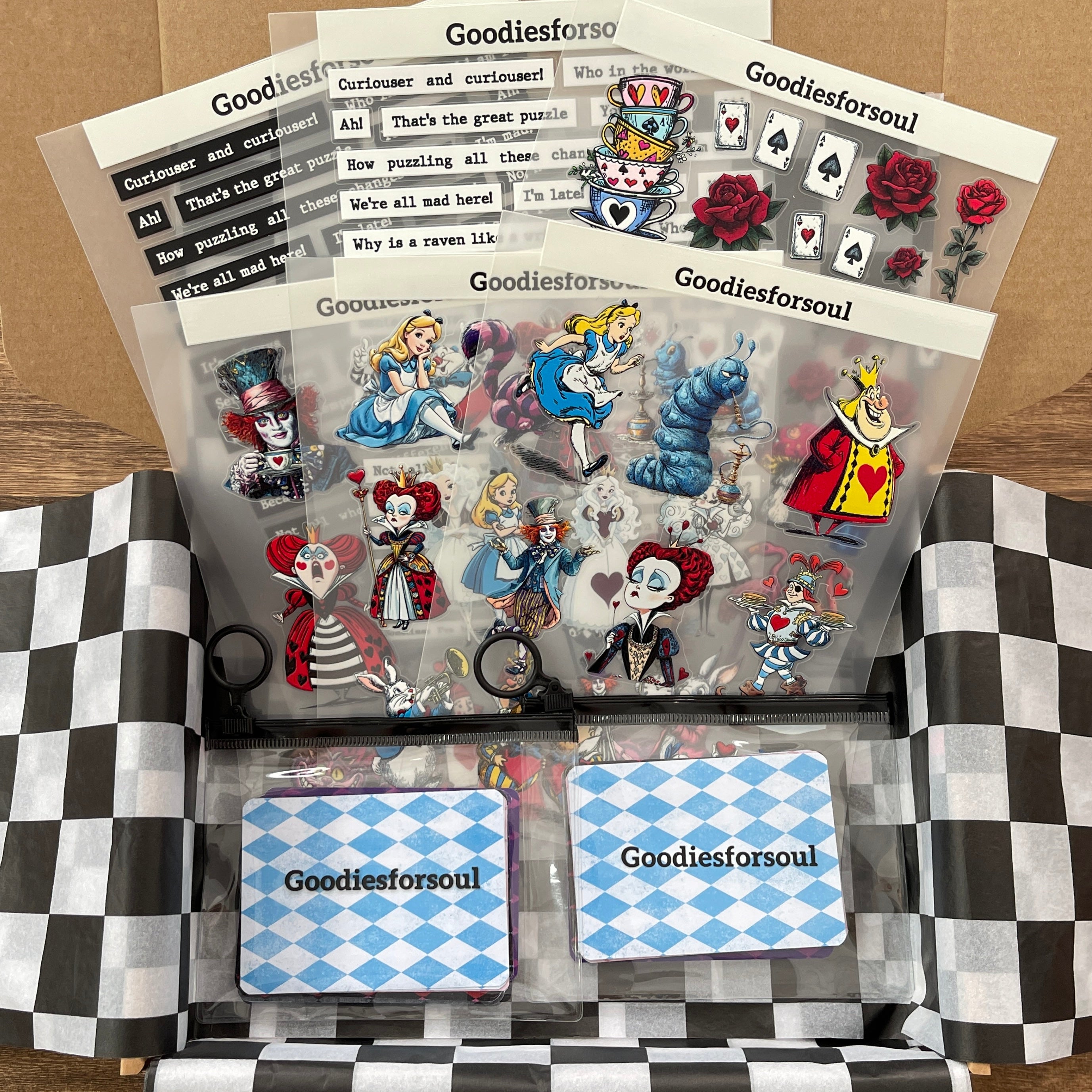 Alice in wonderland ATC cards bundle