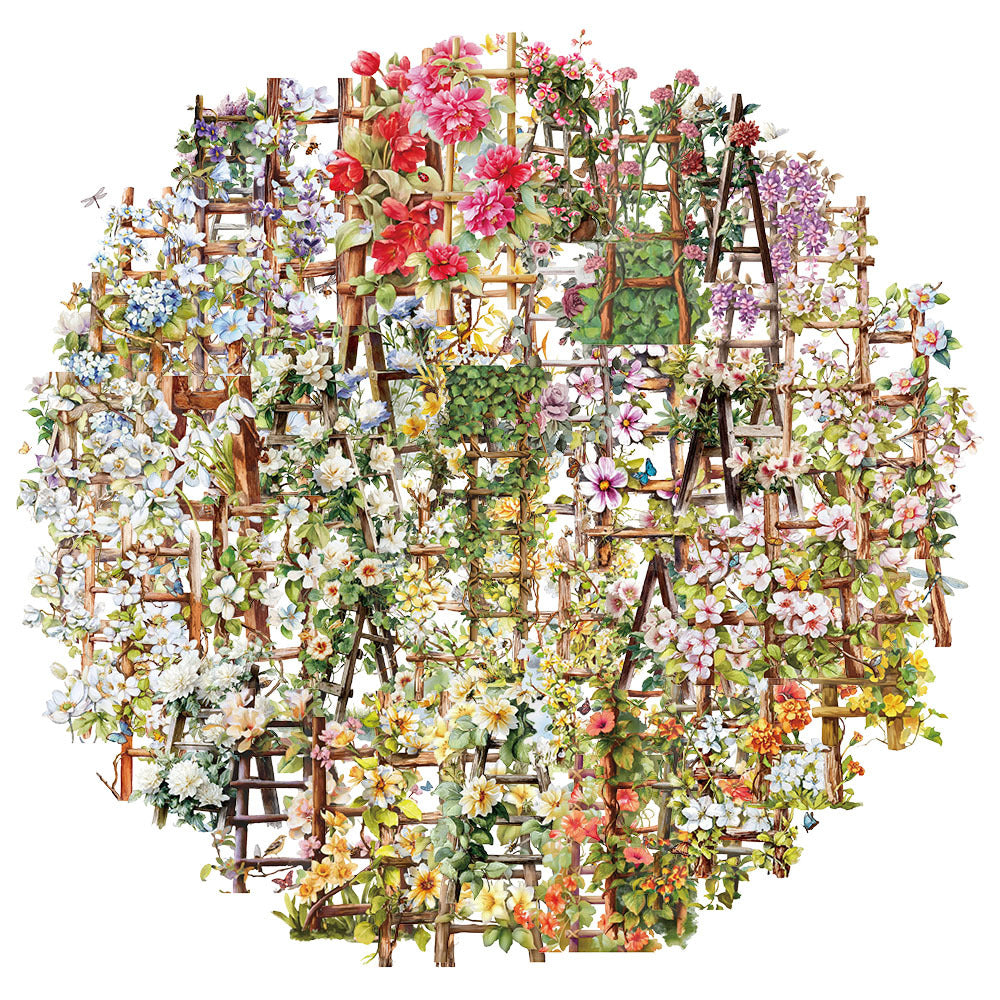 1011 50 Flower ladder PET sticker