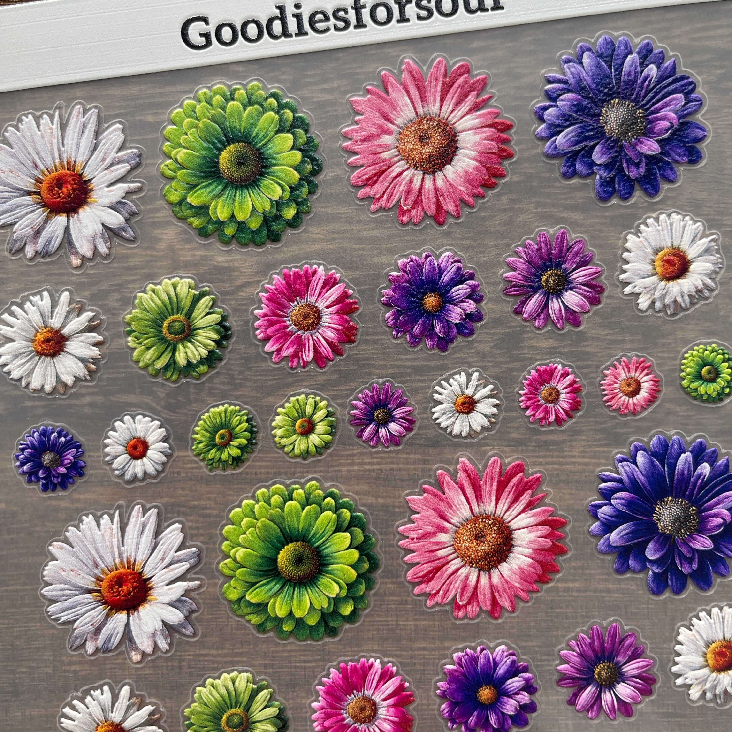 3D Daisy PET Sticker 1 Pcs