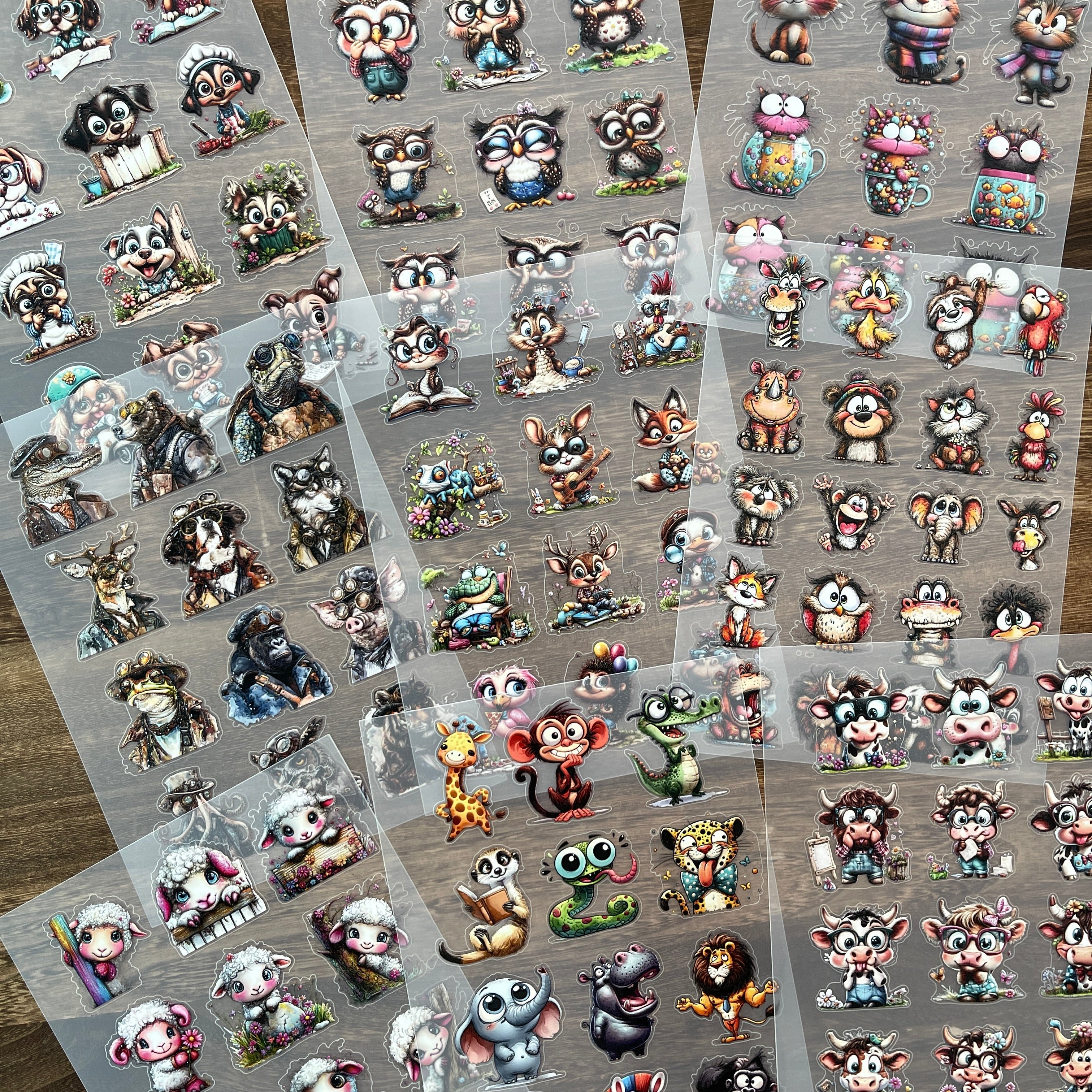 3D Animal Sticker Bundle (9 sheets)