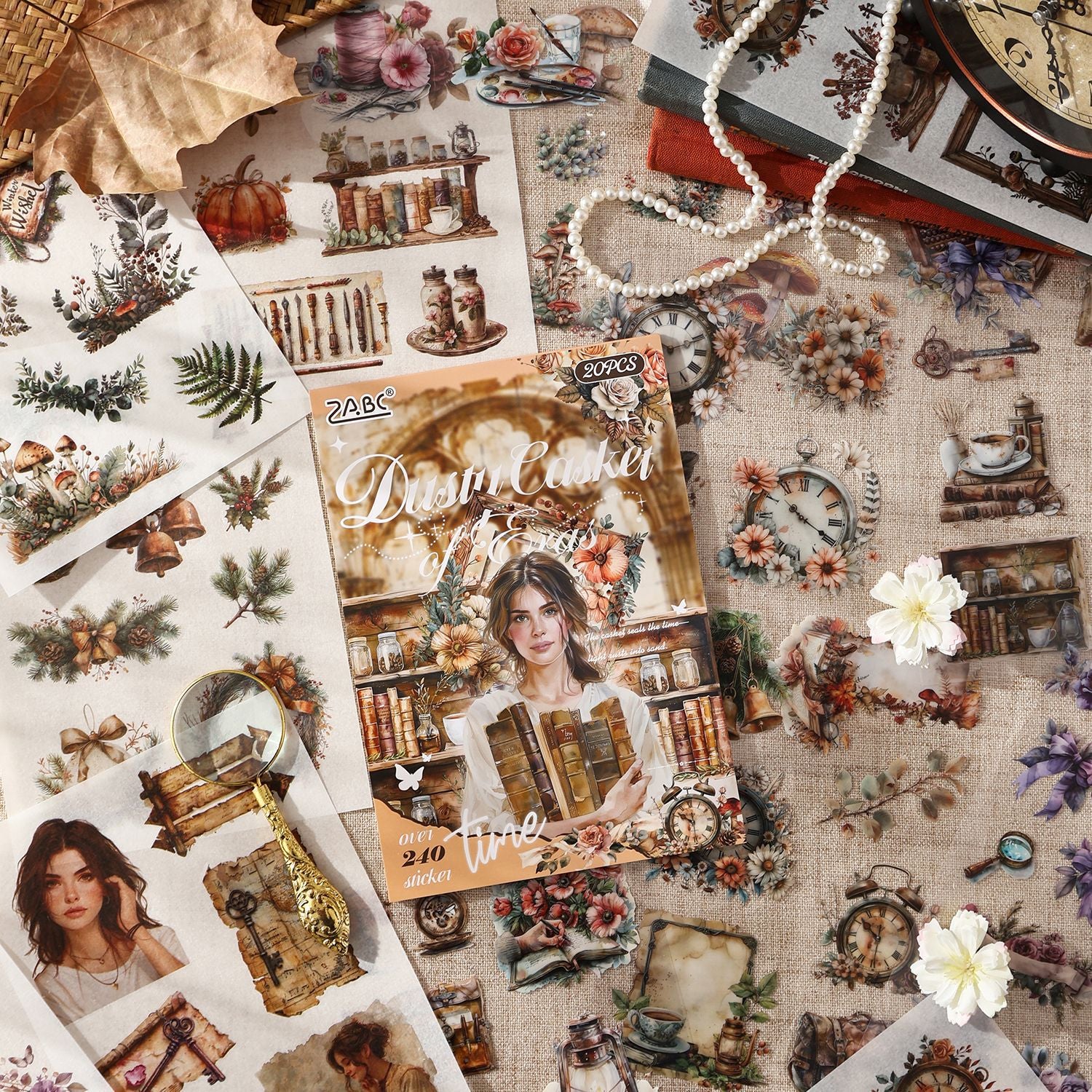 1222 Character PET & Washi sticker Book -20Pcs each pack