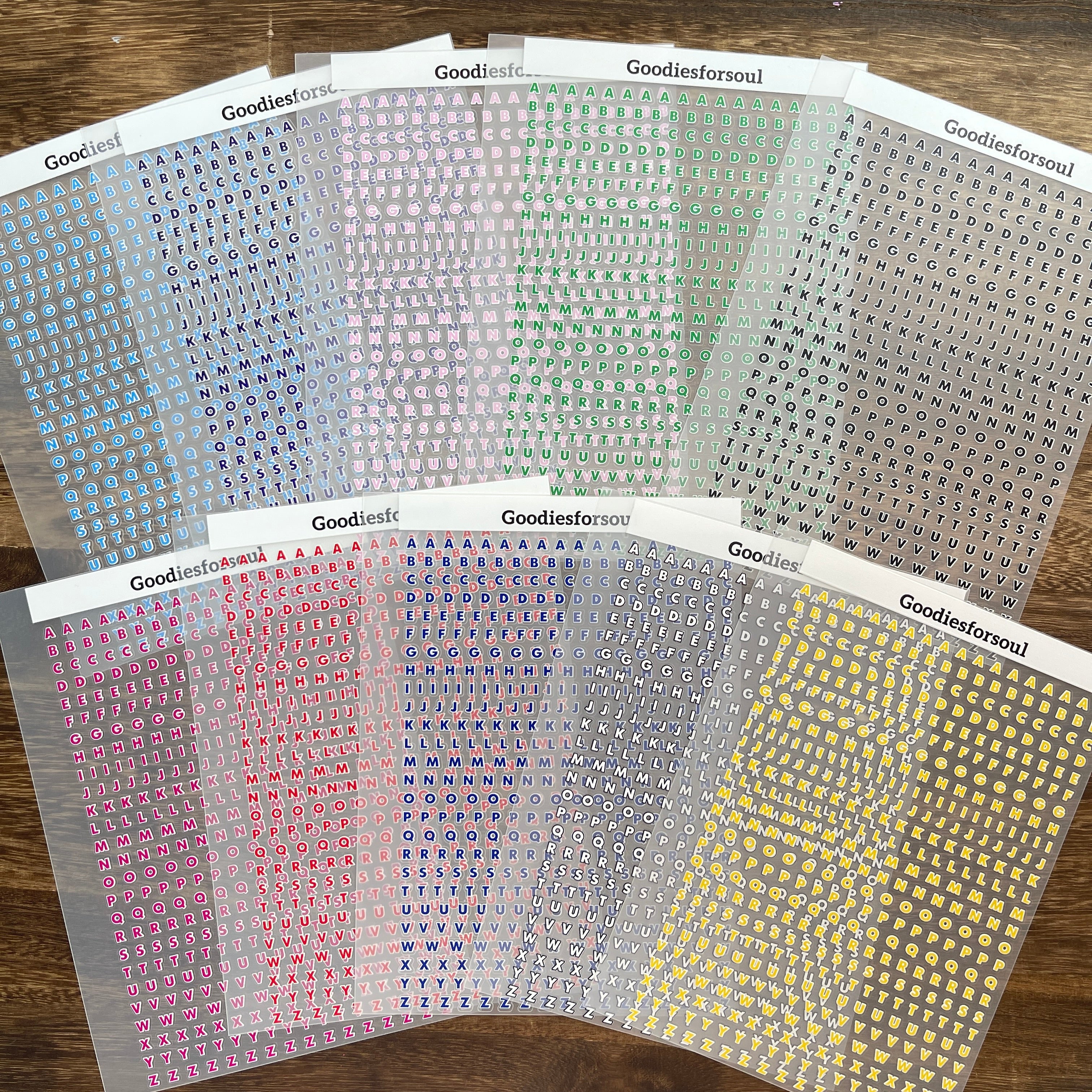 Stroke letter sticker *can be stored in A5 binder