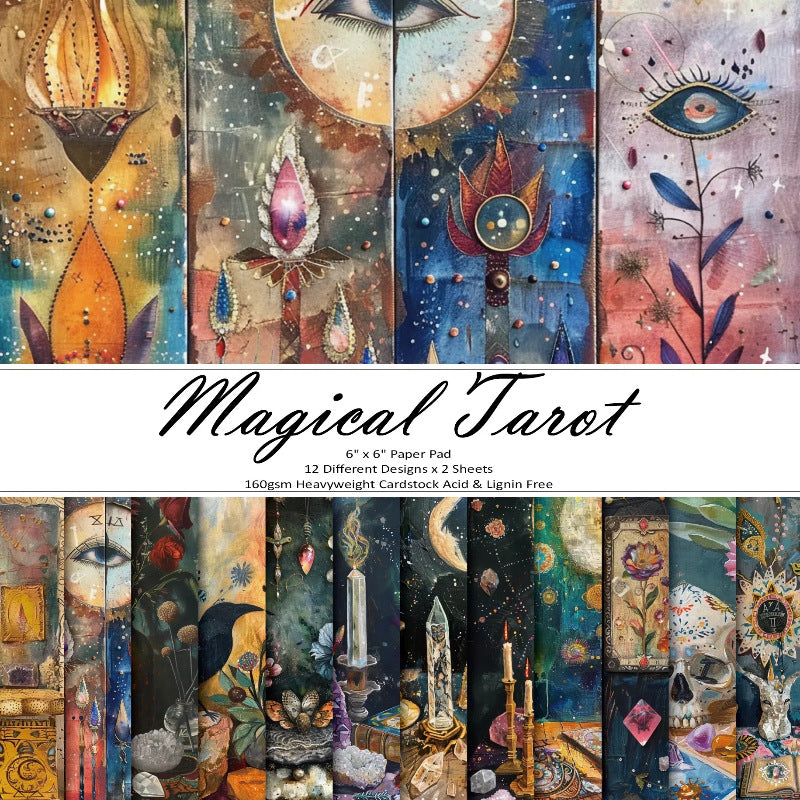0417 Magical tarot background paper -24Pcs each pack