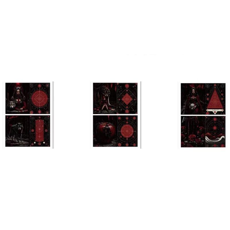 0220 A4 size Gothic red riding hood style paper 3pcs