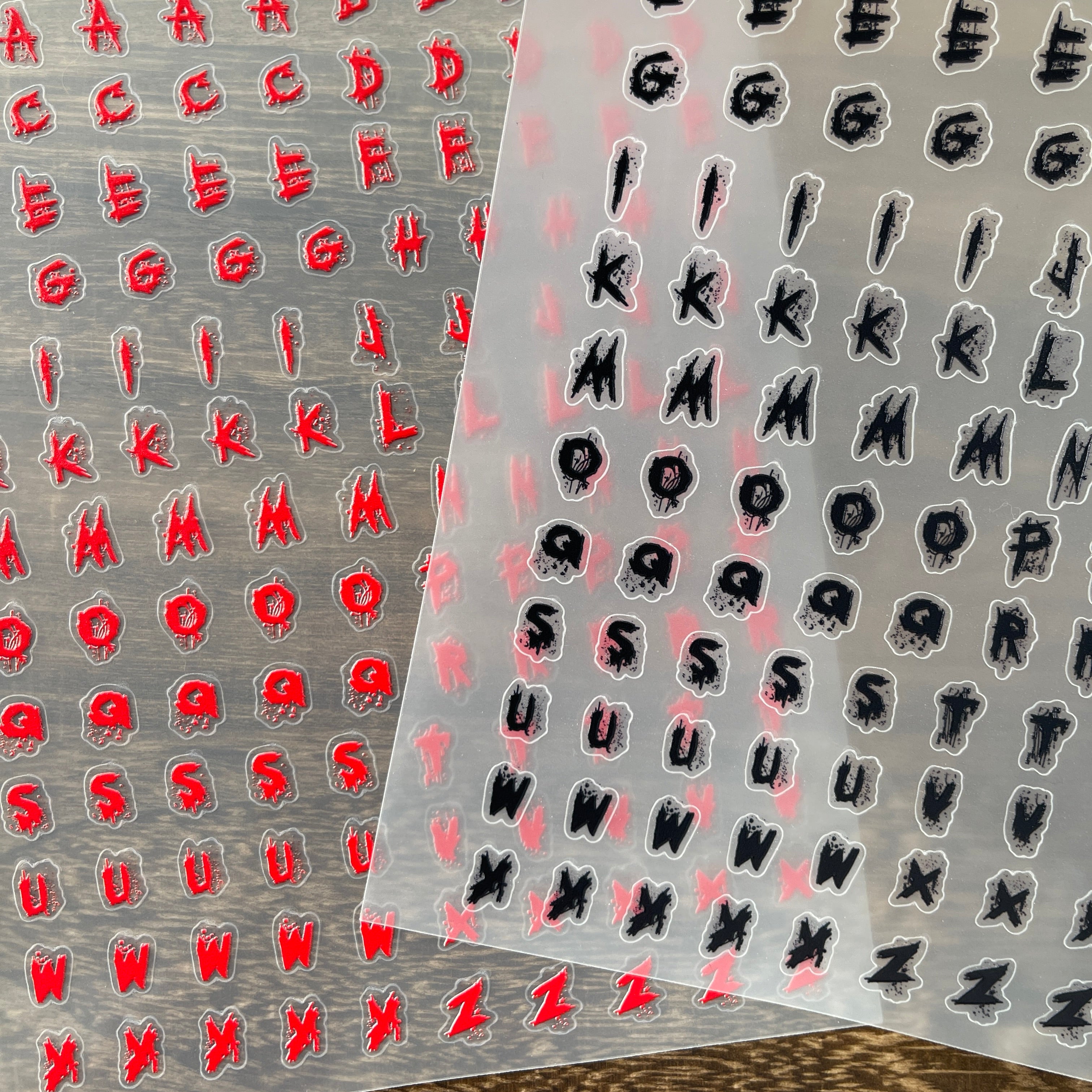 Spooky letter sticker *can be stored in A5 binder