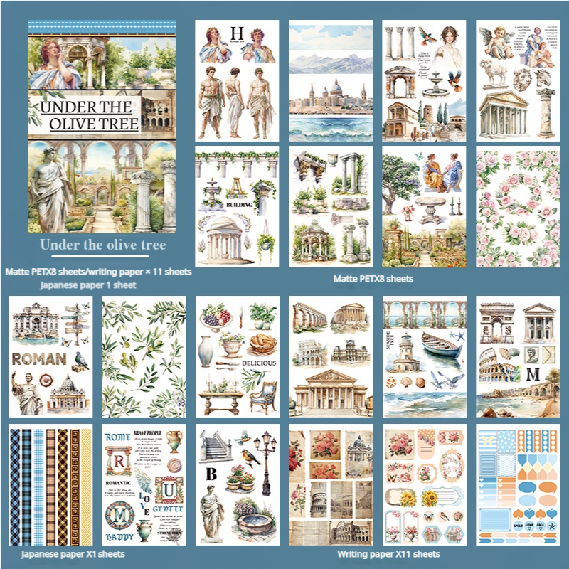 S-511- Under the olive tree Sticker Book -20Pcs each pack