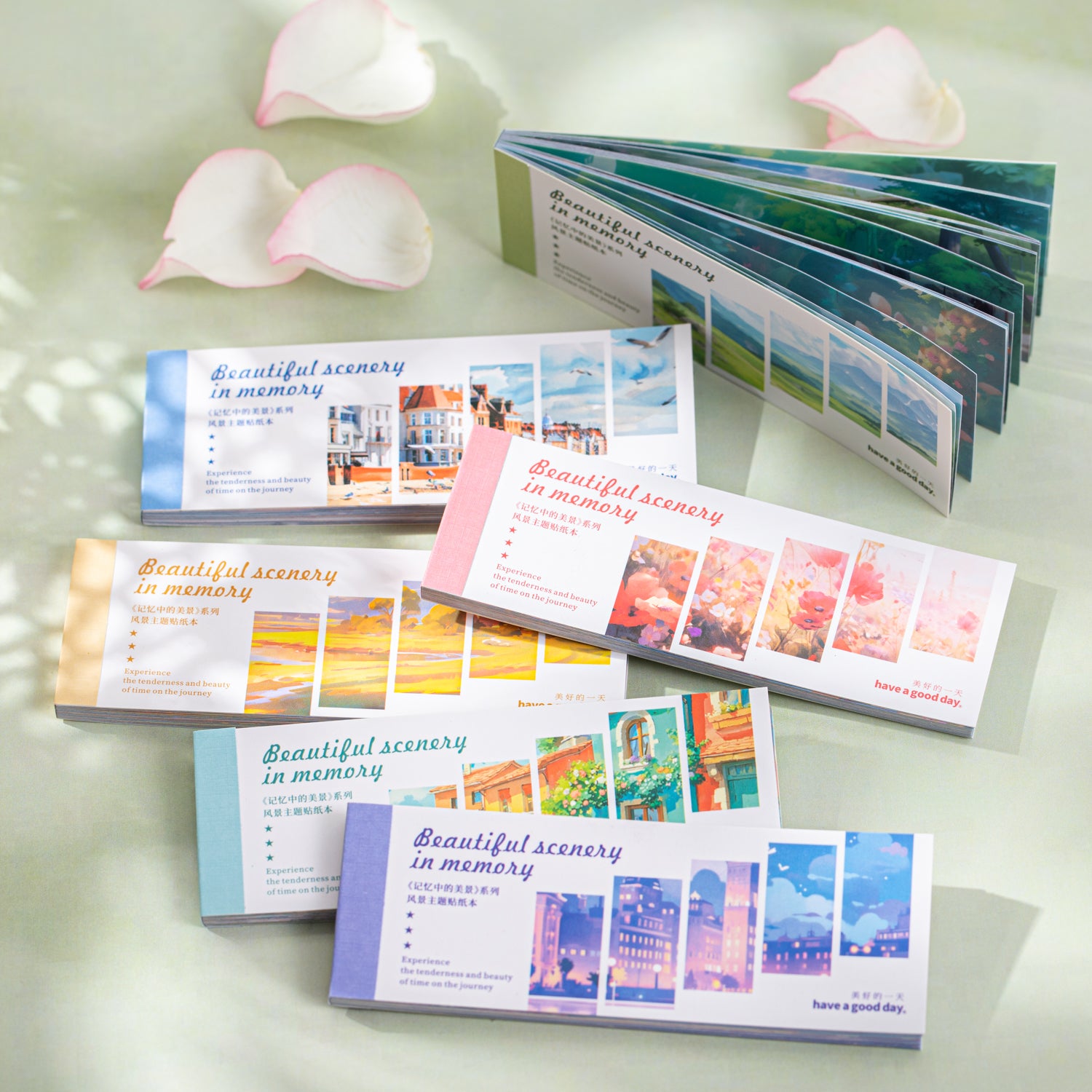0312 Beautiful scenery in memory Stickers -30Pcs each pack