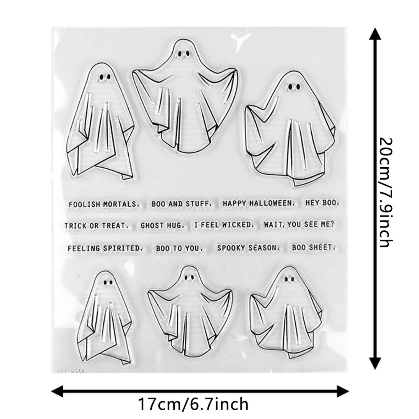 1016 Halloween ghost Clear Stamp 17cm*20cm