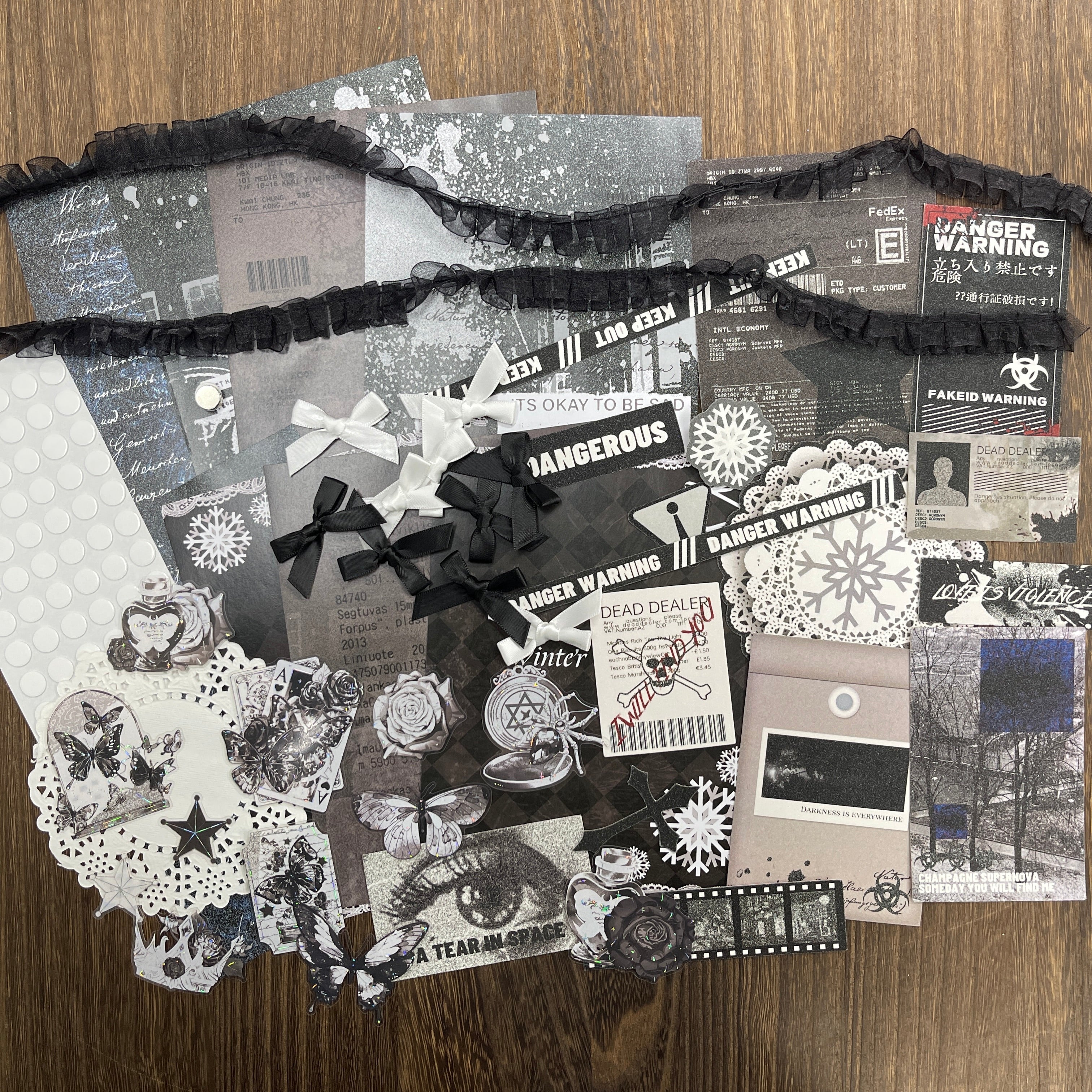 260131 Obsidian Chapter Mixed pack journaling ephemera -52Pcs each pack