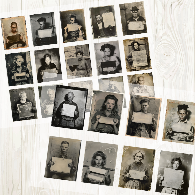 A4 Crime Photos matte PET pre-cut large sticker 1 pack 2 sheets