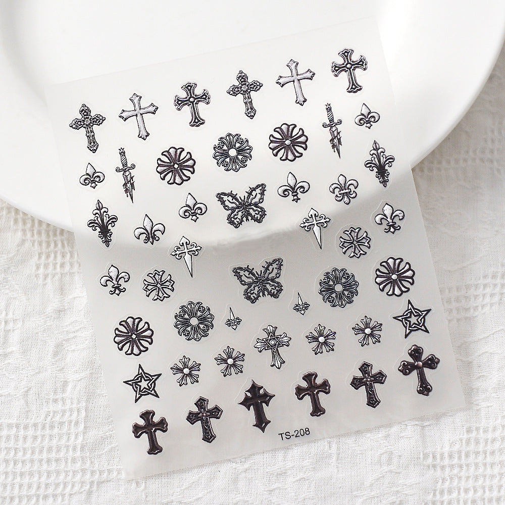 0808 M183- Chrome hearts Embossed Mini sticker 1 Pcs