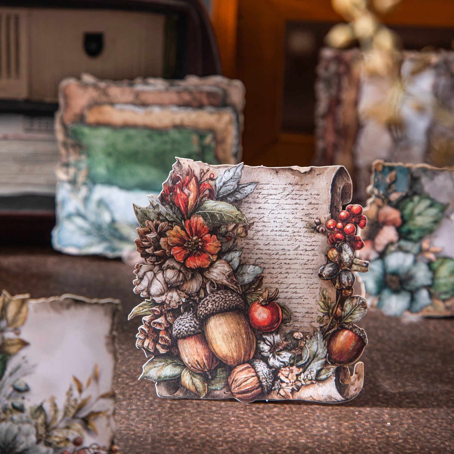 1224 Vintage cardstock sticker -10Pcs each pack