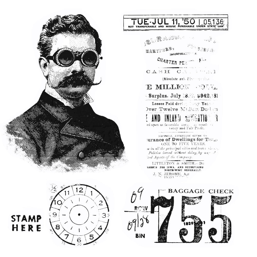 0827 Vintage Clear Stamp 15cm*20cm