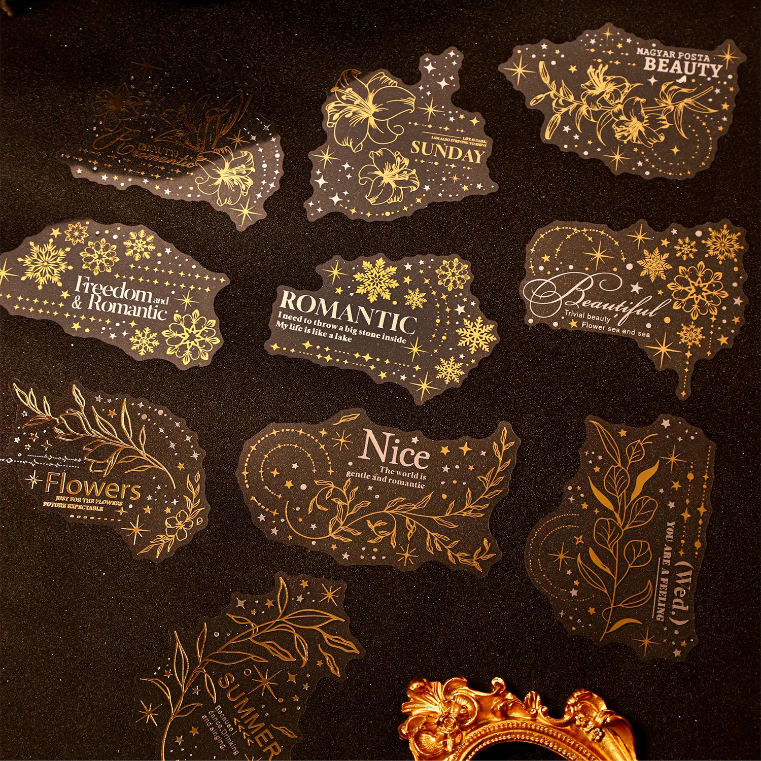 0926 The night shines PET Sticker -10Pcs each pack