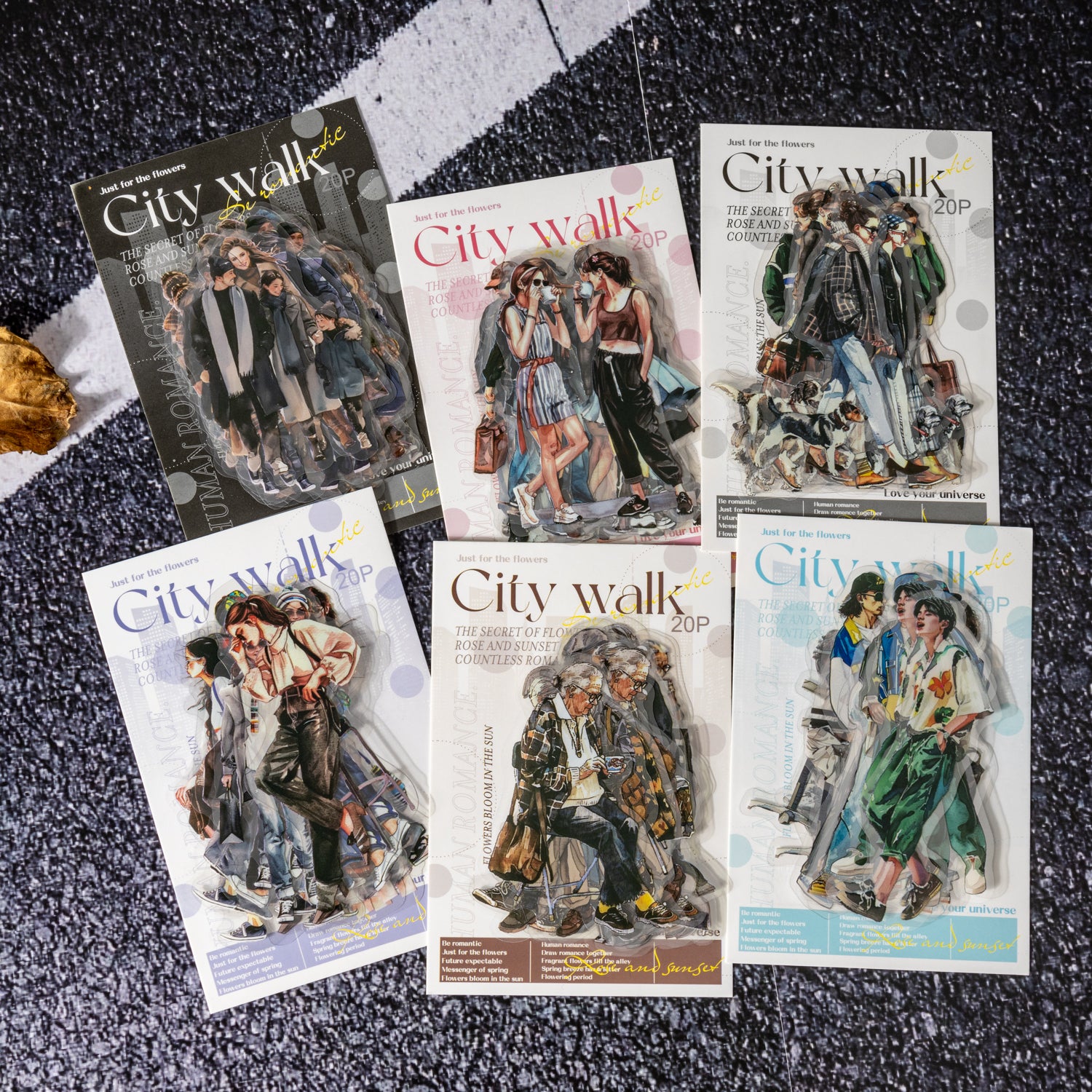 0510 City walk Series PET Sticker -20Pcs each pack
