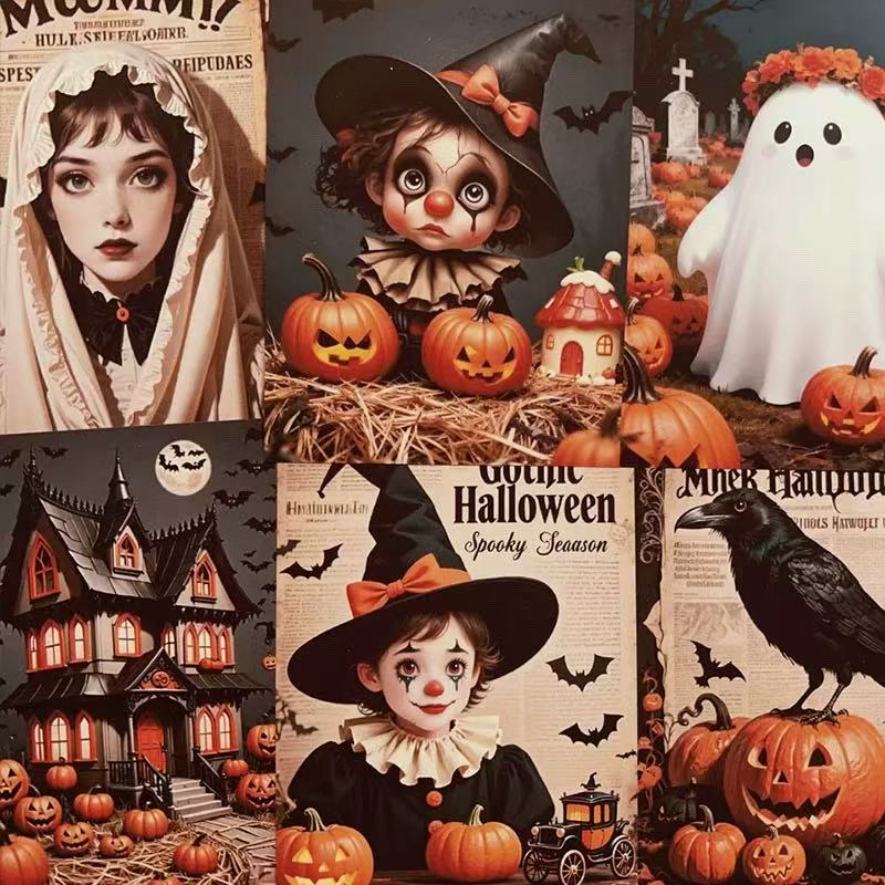 1004 A4 size Dark Halloween Style Paper 2 pcs