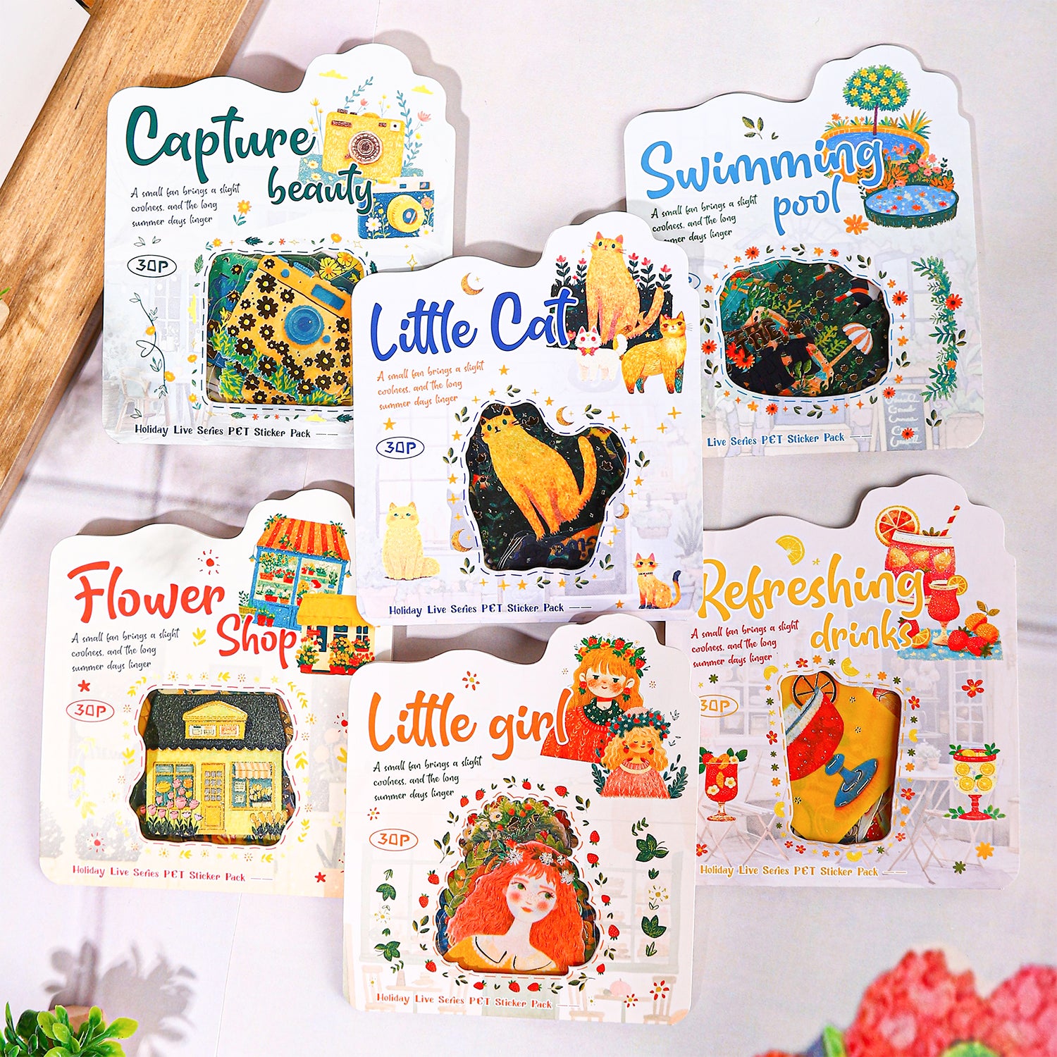 0310 Holiday Live Series Sticker -30Pcs each pack