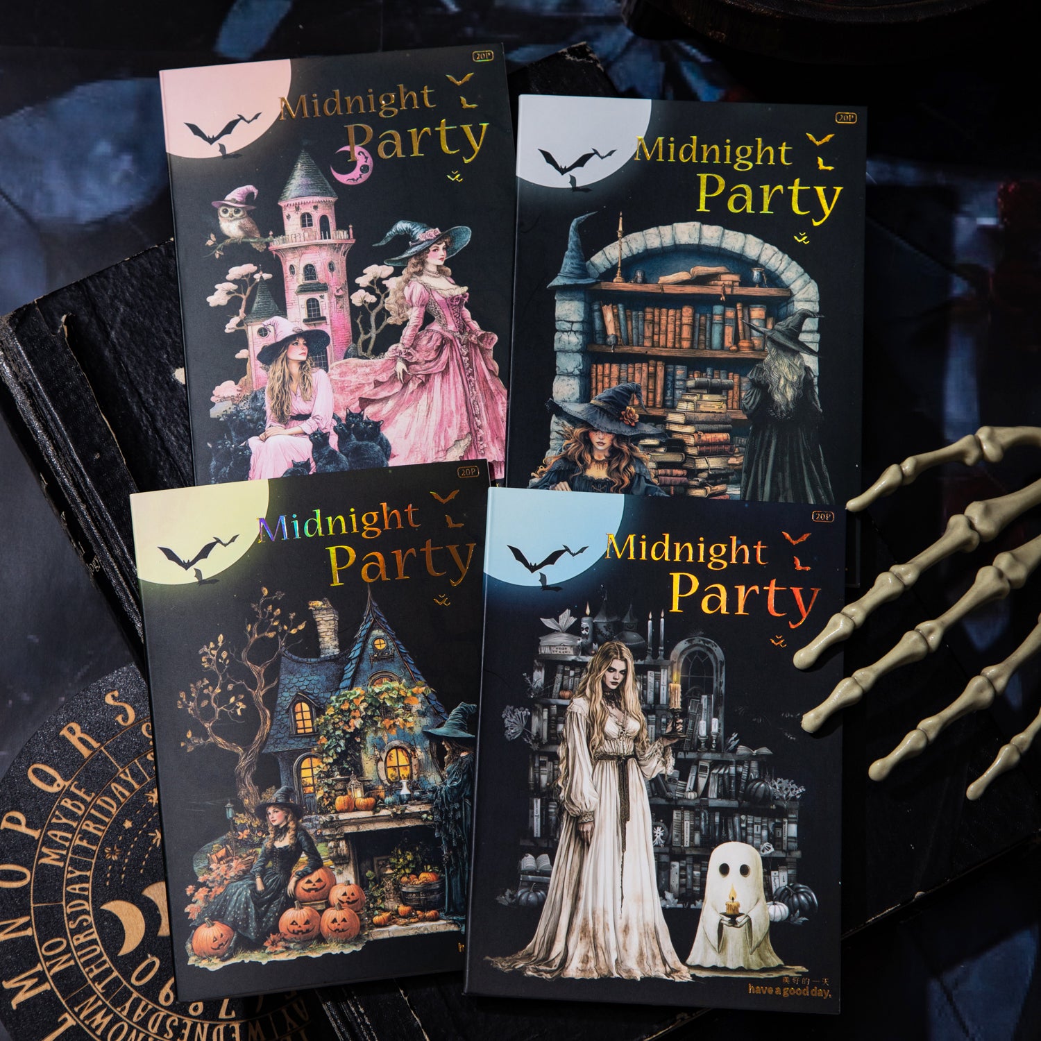 0820 Midnight party PET & Washi sticker book -20Pcs each pack
