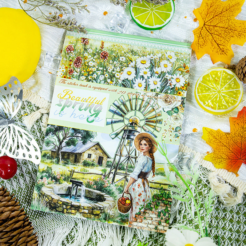 S-516- Beautiful spring is here Sticker Book -20Pcs each pack
