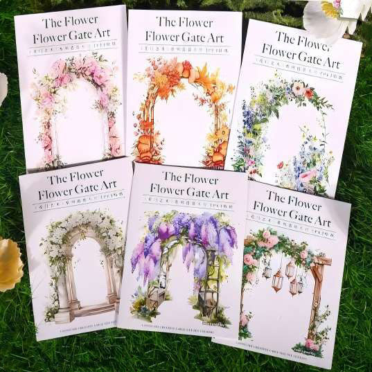 0307 Flower Gate Art Series Stickers -5Pcs each pack