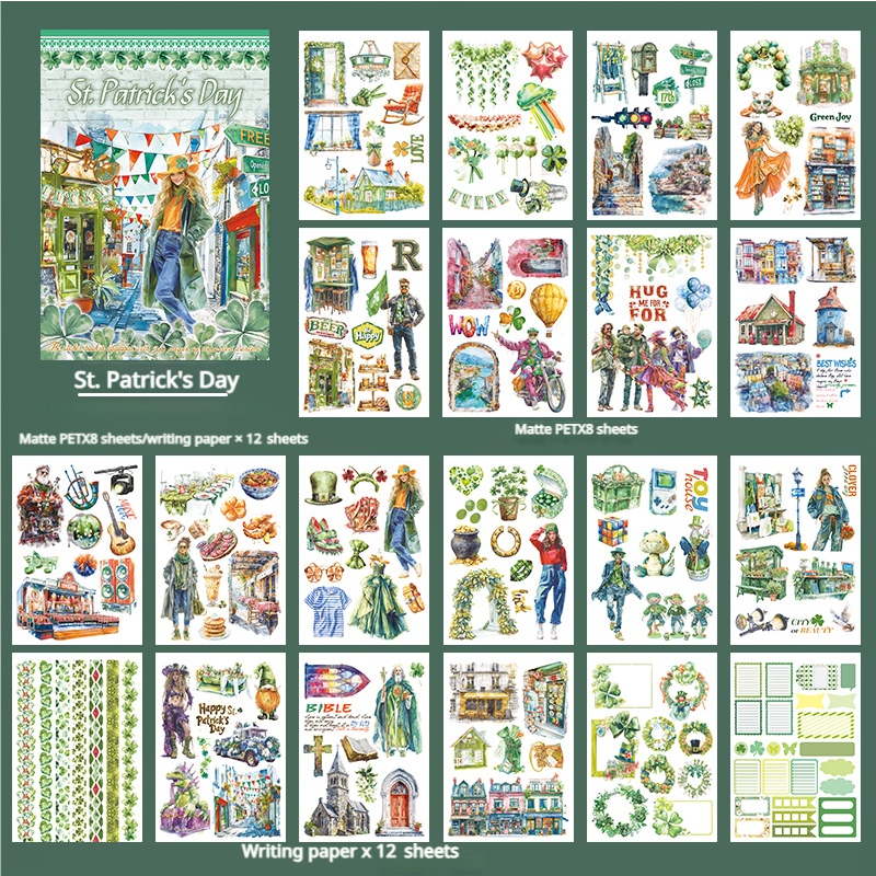 S-515- St.Patrick's Day Sticker Book -20Pcs each pack