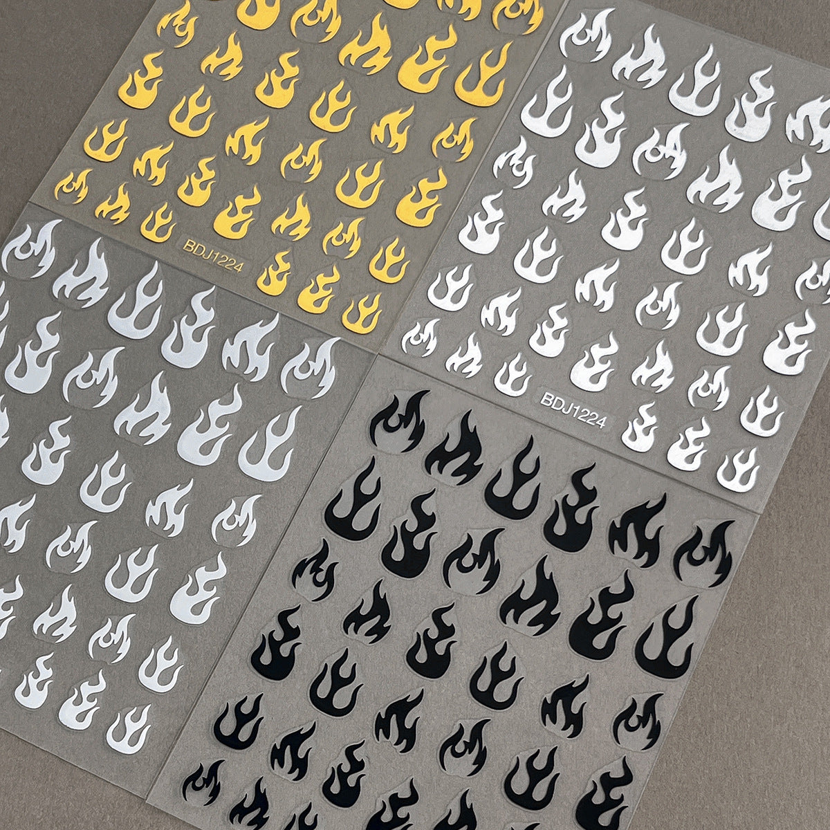 260108 M276- Flame Embossed Mini sticker 1 Pcs