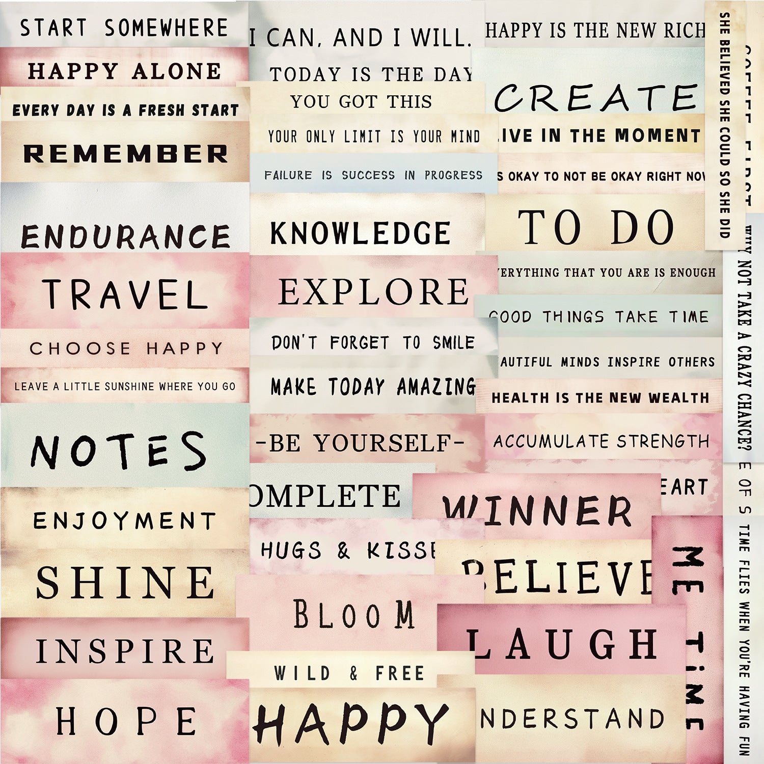 0819 50 Vintage label Stickers