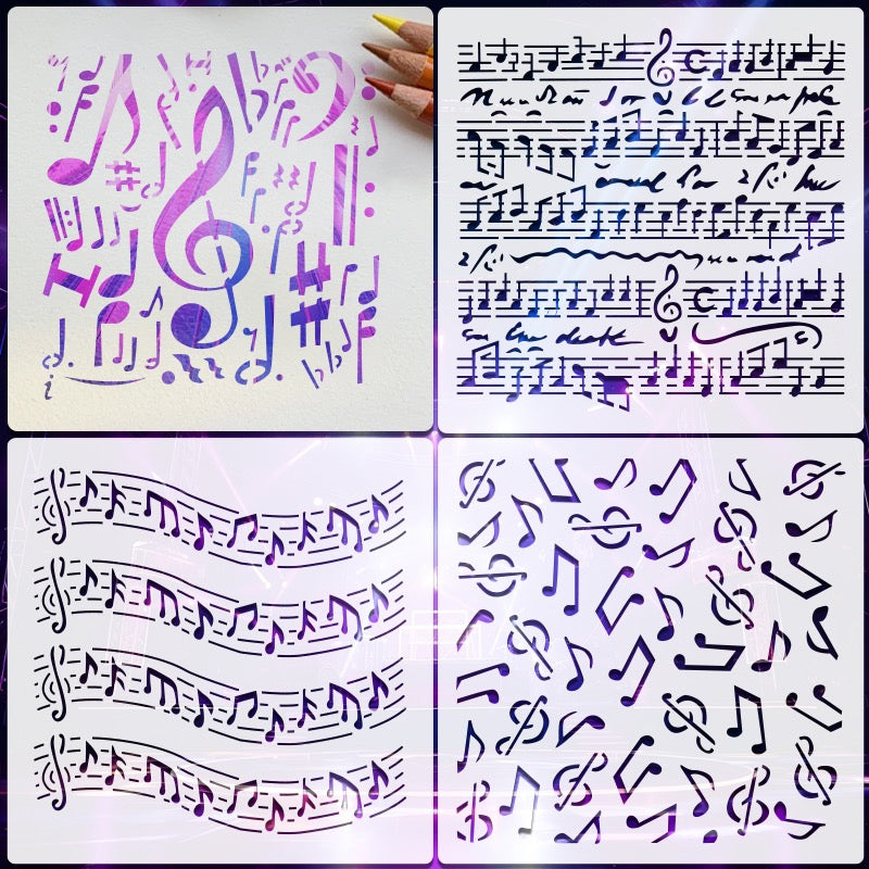 0515 Note music Stencil