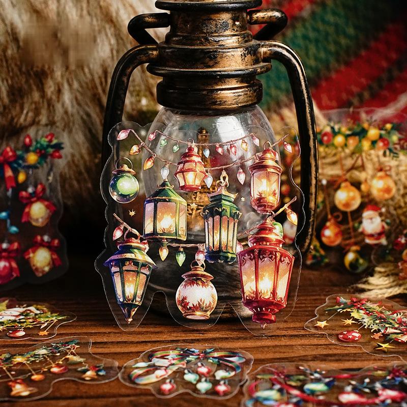 1023 Christmas lights PET sticker -15Pcs each pack