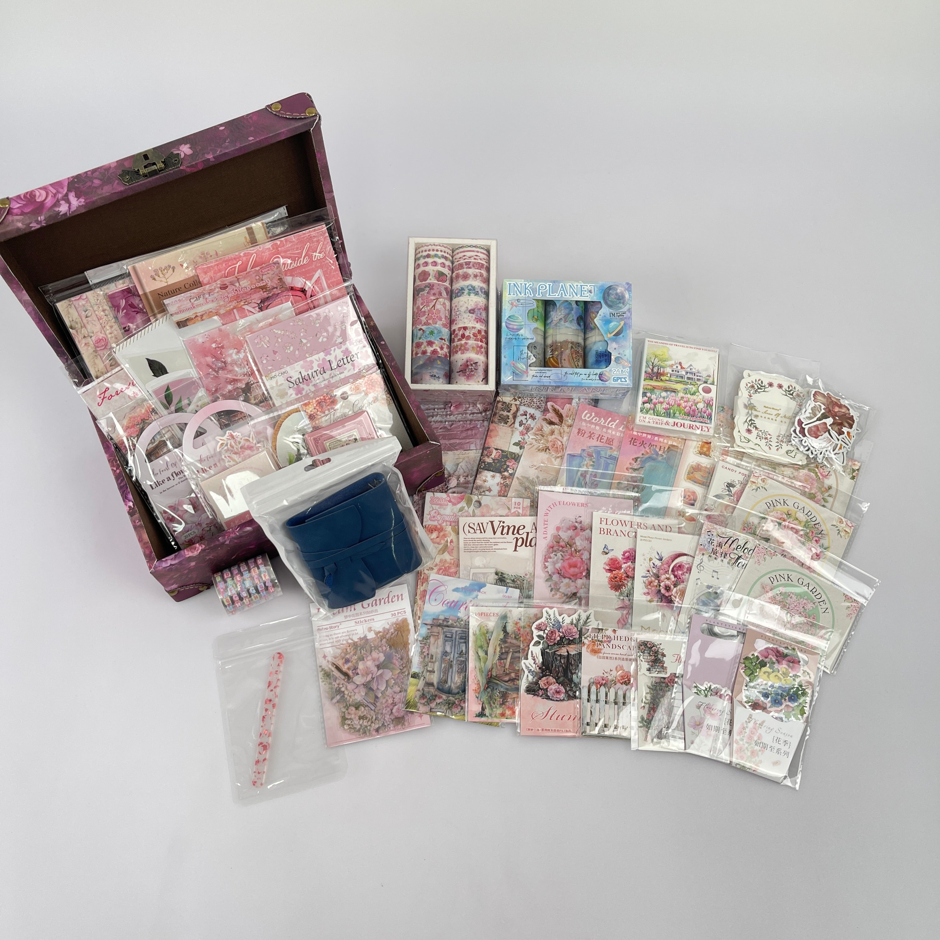 0815 B74 Pink journaling supplies mixed bundle