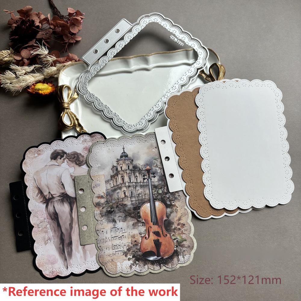 0911 Rectangular lace border loose-leaf metal cutting dies cut OYA2856