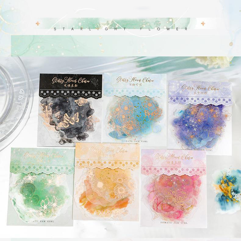 0305 Starlight flower Series Stickers -10Pcs each pack
