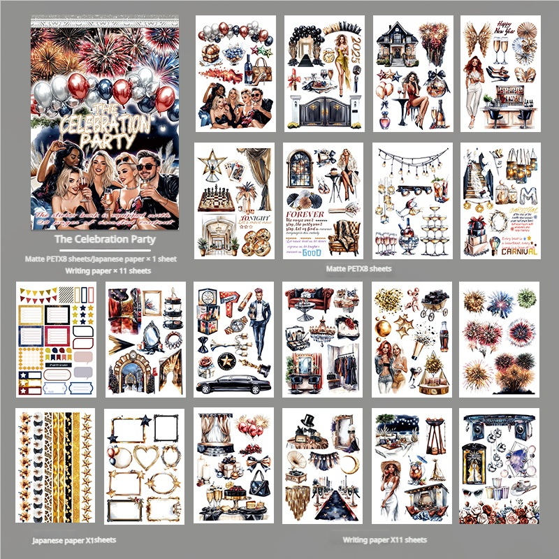 S-514- The Celebration Party Sticker Book -20Pcs each pack