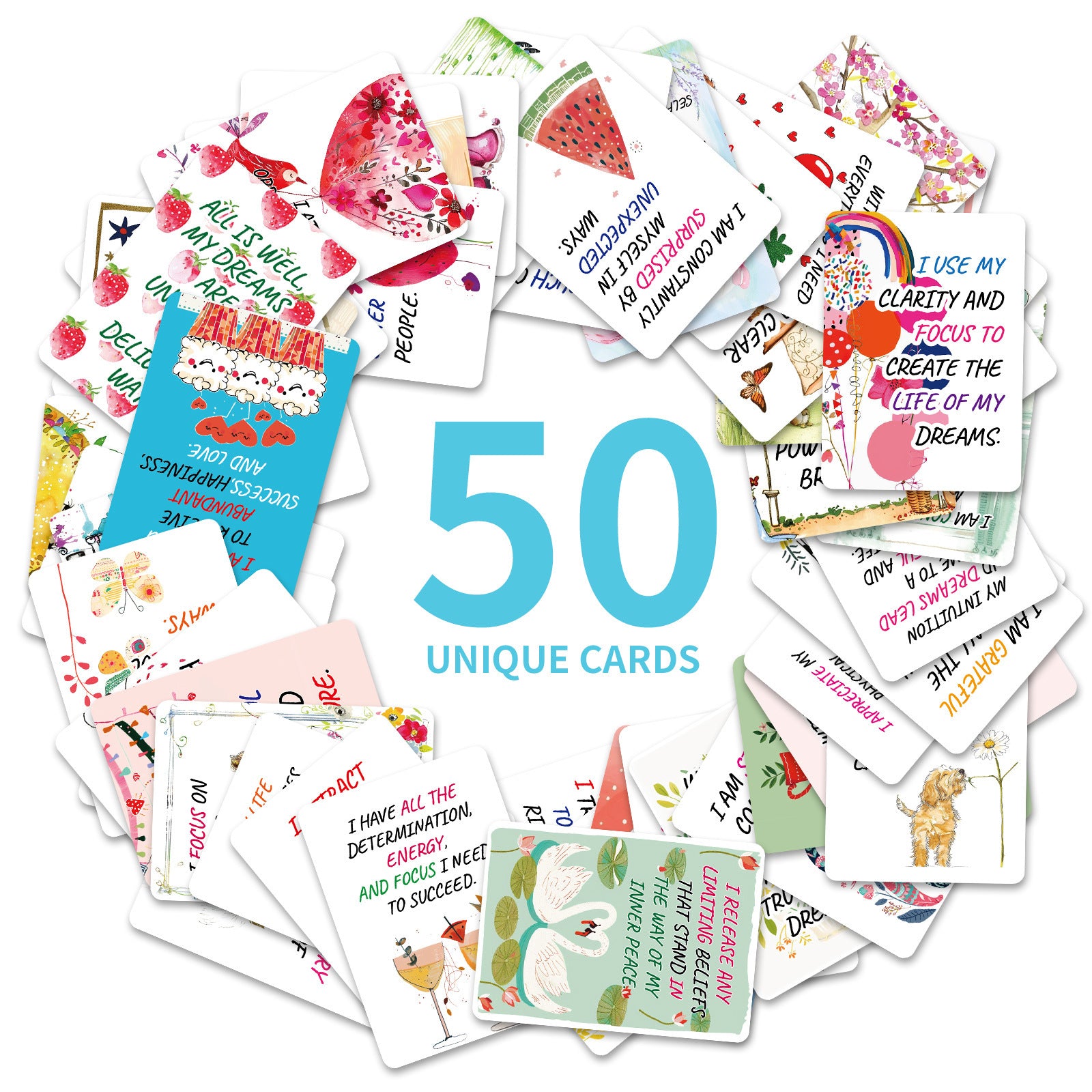 0918 Motivational copywriting card Cards ATC card 50pcs 2.5*3.5 inch