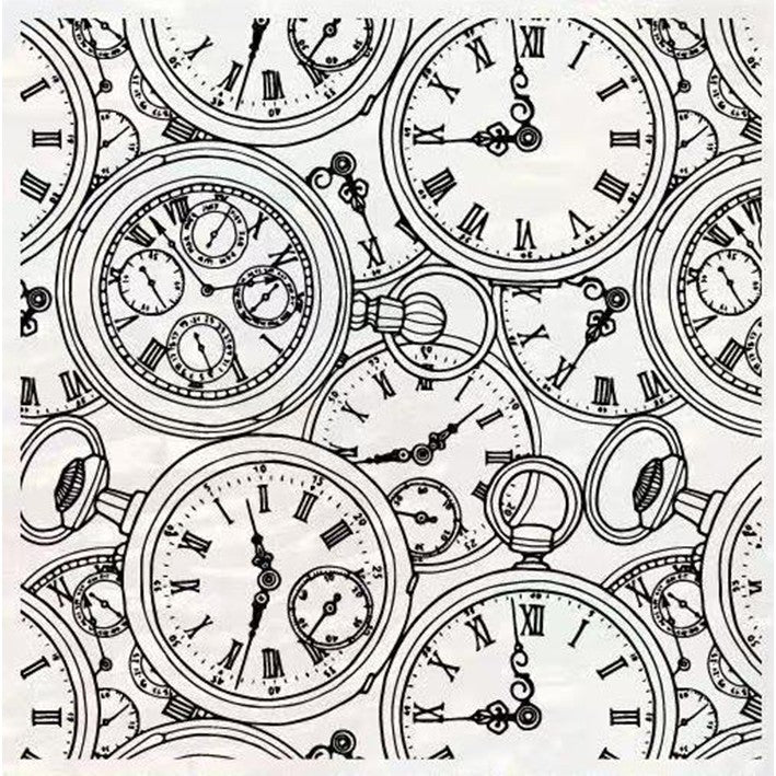 0606 Clock pattern Clear Stamp 13.5cm*13.5cm