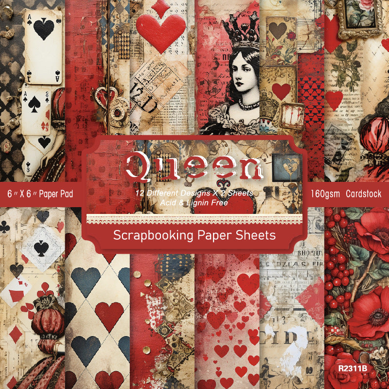 1211 Queen background paper R2311B -24Pcs each pack