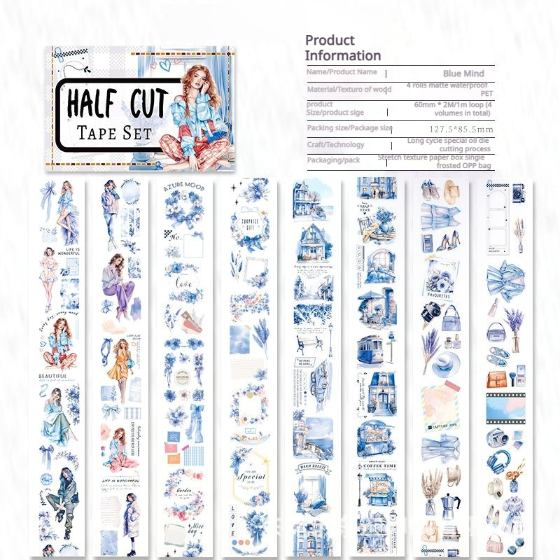 T-168- Blue Mind Tape Set *pre-cut