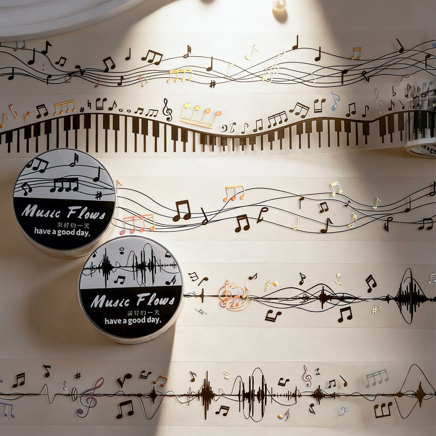 260326 Music Flowing PET Tape -2.5cm*2m