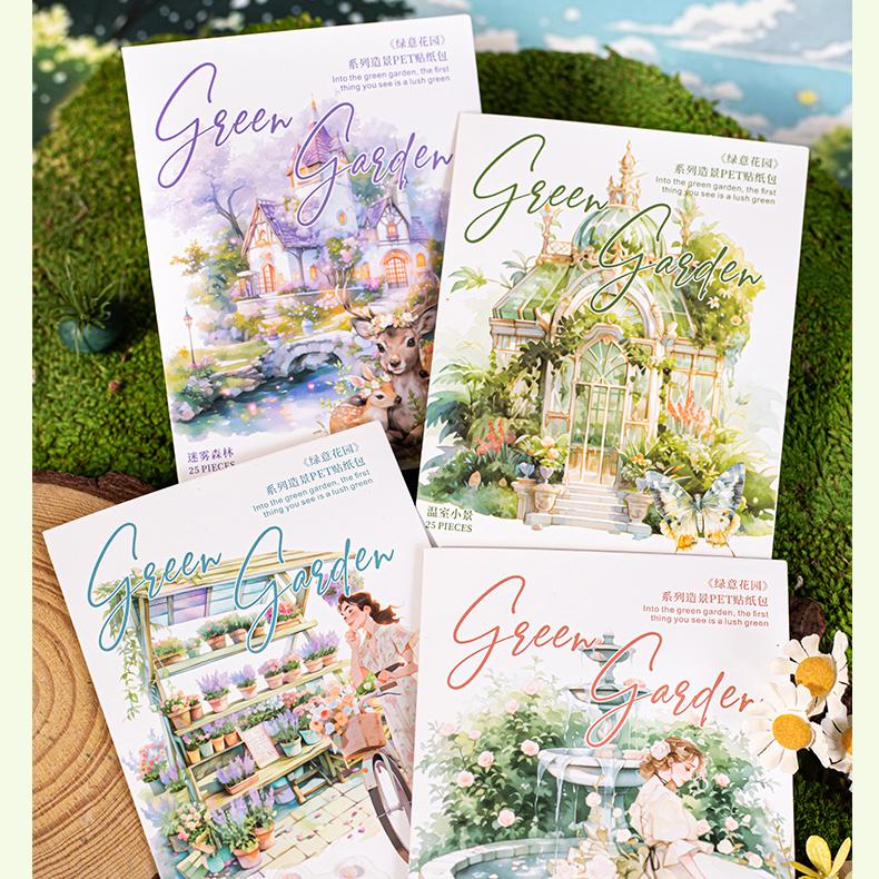 0305 Green garden Series Stickers -25Pcs each pack