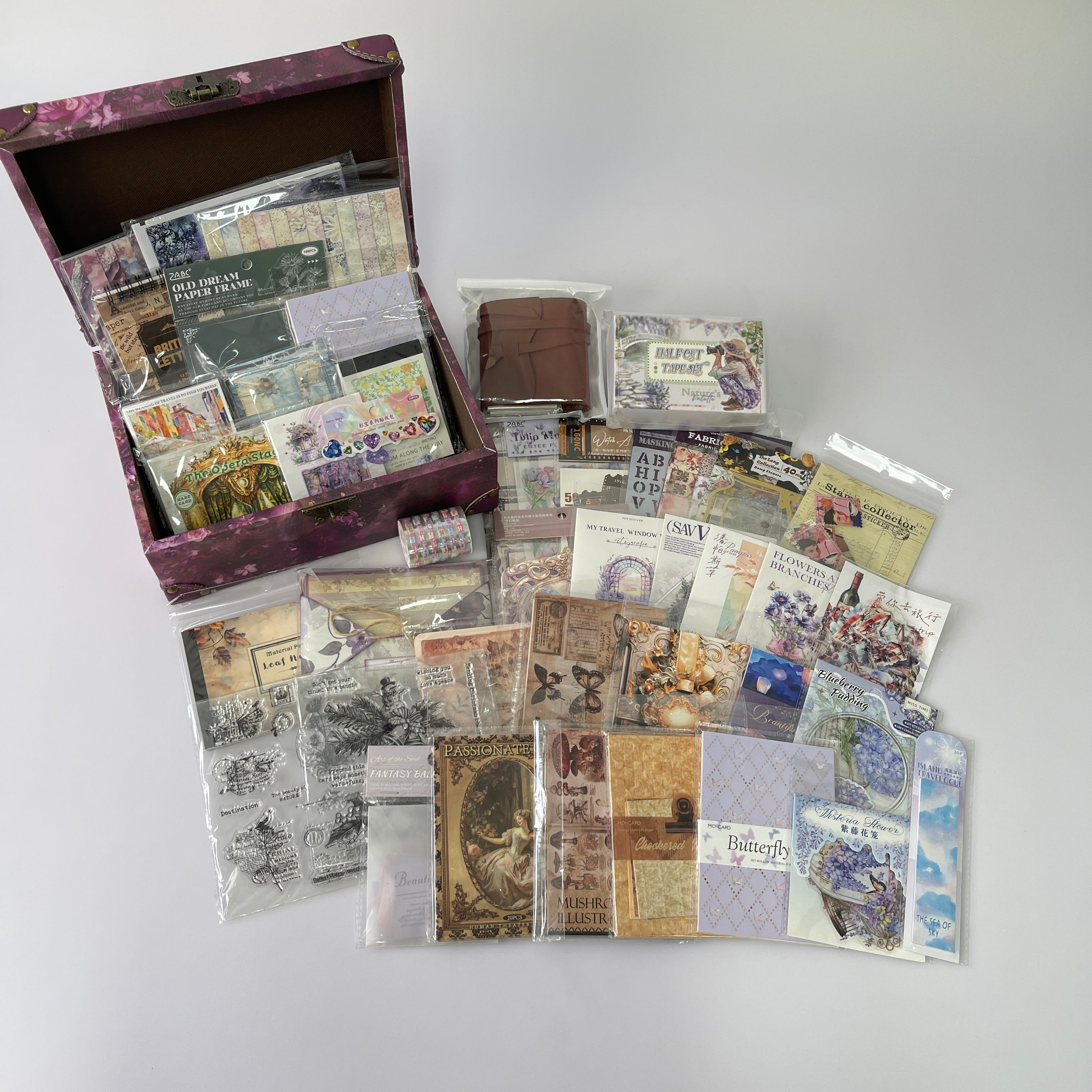 0815 B76 Colorful journaling supplies mixed bundle