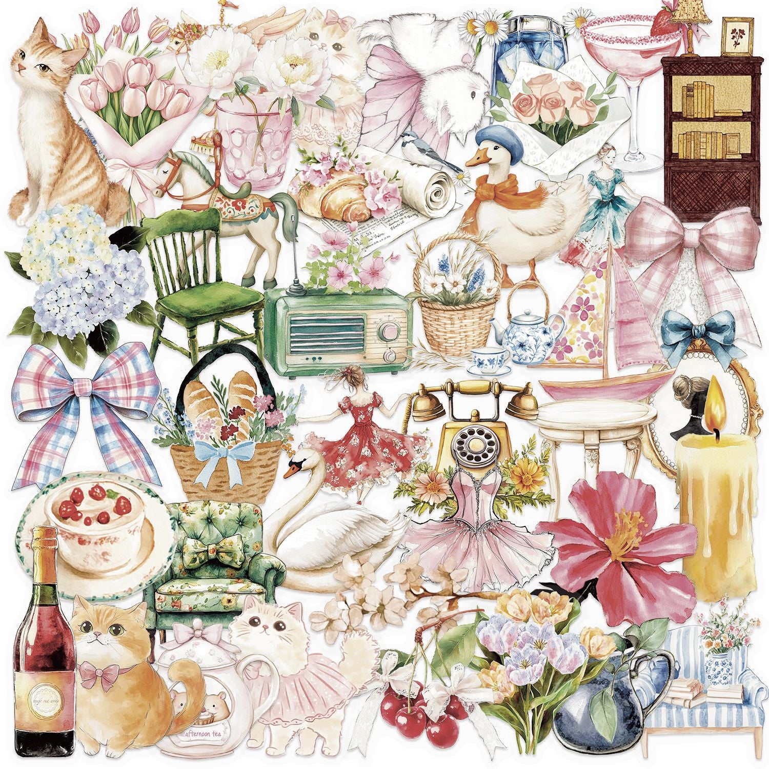0923 50 Watercolor garden PET sticker