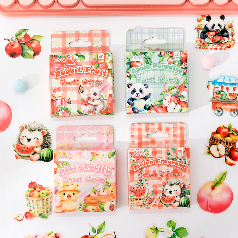 0305 Fruity Diary Series Sticker -40Pcs each pack