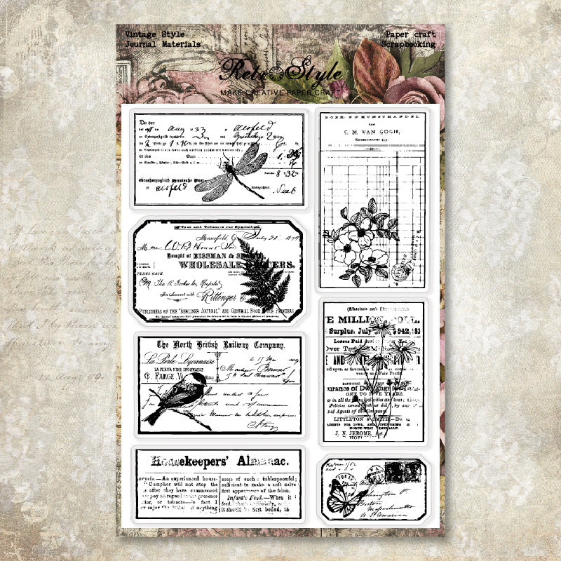 0829 Label illustration Clear Stamp 15cm*20cm