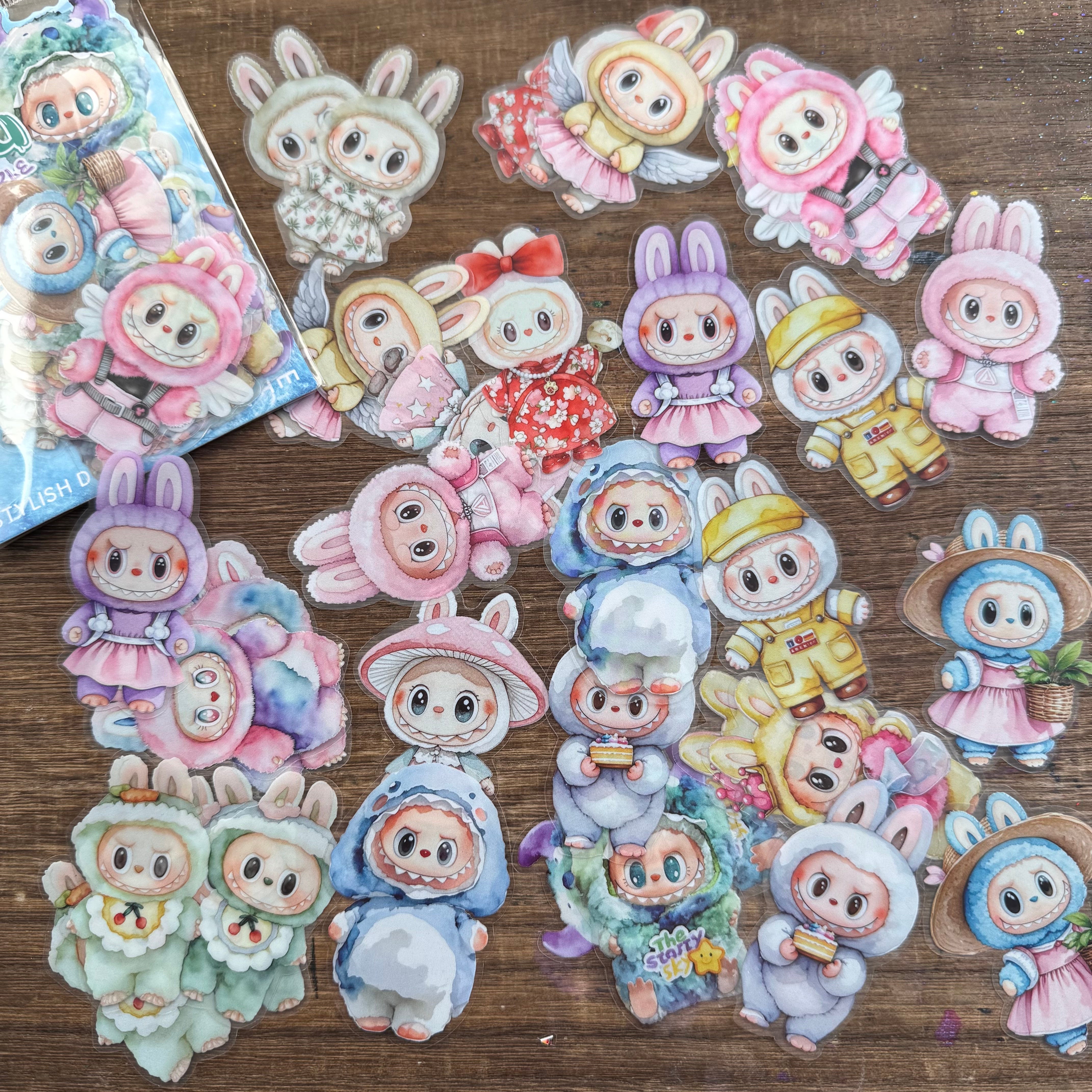 0804 Labubu PET sticker 30pcs 1pack