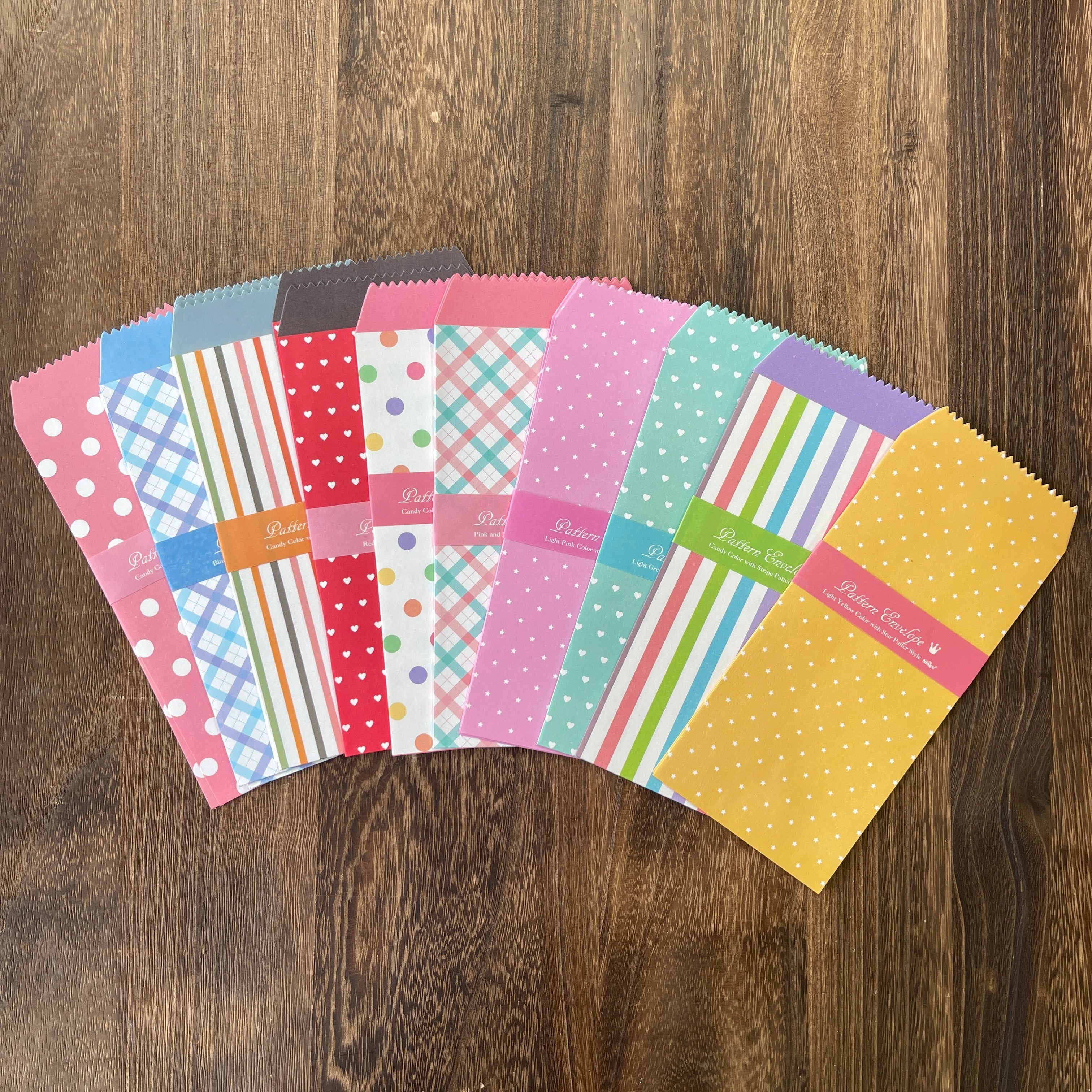 0822 Candy-colored envelopes 1 pack 5pcs